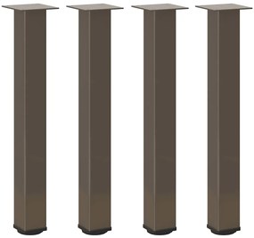 Pés de mesa de console 4 peças aço natural 72-74 cm aço