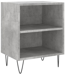 Mesas cabeceira 2pcs 40x30x50cm derivados madeira cinza-cimento