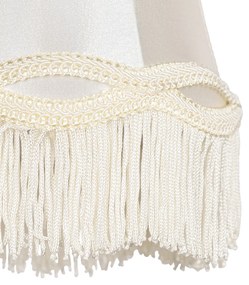 Abajur de tecido creme 12 cm - Granny Retro