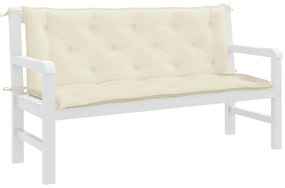 Almofadão para banco de jardim tecido oxford branco nata