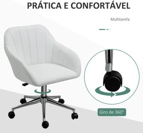 Cadeira Wek Ergonómica Giratória com Altura Ajustável - Branco – Desig