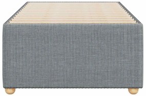 Estrutura de cama sem colchão 90x190 cm tecido cinzento-claro
