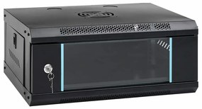 vidaXL Armário de Rede com armazenamento Preto 53 x 35 x 21 cm Aço