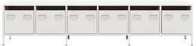 Móvel de TV 202x39x43,5 cm aço laminado a frio branco