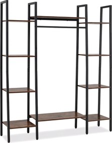 Suporte para plantas 120 x 29 x 141 cm de 10 níveis com iluminação LED ajustável, estrutura metálica, estantes e barra de arrumação para vasos, Castan