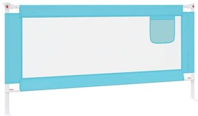 Barra de segurança p/ cama infantil tecido 190x25 cm azul