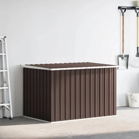 Caixa de arrumação para jardim 171x99x93 cm castanho