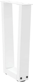 Pés para mesa de centro em V 2 peças Branco 28x(42-43,3) cm Aço