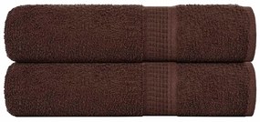 Toalhas de banho 2 pcs 100x150 cm 360 gsm 100% algodão castanho