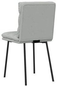 Cadeiras de jantar 6 pcs veludo cinzento-claro