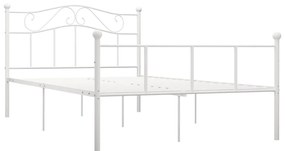 Estrutura de cama 140x200 cm metal branco