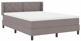 Cama Box com Colchão em Taupe - 160 x 200 cm em Tecido