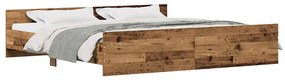 Cama vidaXL Madeira Velha 200x200 cm Painel de Madeira