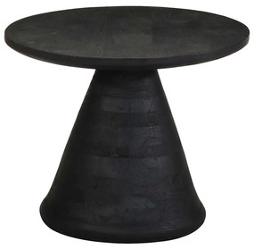 Mesa de apoio preto Ø50x40 cm madeira de mangueira maciça