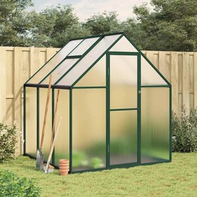 vidaXL Estufa com estrutura de base 169x169x195 cm alumínio verde
