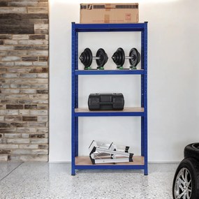 Estante de armazenamento para cargas pesadas 40 x 80 x 160 cm Azul