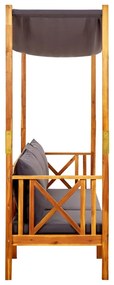 Banco de jardim com mesa e apoios de pés acácia maciça