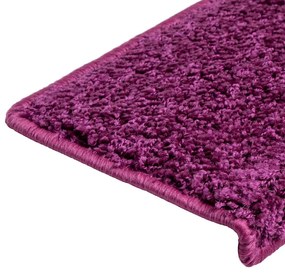 Tapetes de escadas 30 pcs 65x21x4 cm violeta
