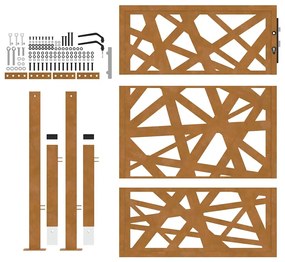 Portão de jardim 105x130 cm design de luz em aço resistente