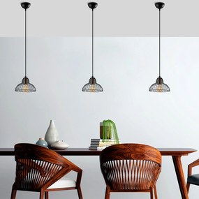Chandelier Dopo – Preto Antique – 20 x 20 x 114 cm