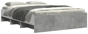 Estrutura de cama 120x190 cm derivados de madeira cinza cimento