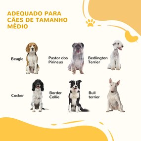 PawHut Barreira para Cães de Aço Barreira de Segurança para Animais de