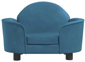 Cama para cães 66x40x45 cm veludo azul