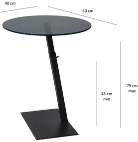 Mesa de Centro Fume – Preto – 40x75x40 cm