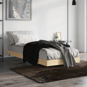 vidaXL Estrutura cama s/ colchão derivados de madeira carvalho sonoma