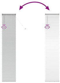 Persiana de Janela com cortinas Outros Manual Prata 80 x 130 cm Alumín