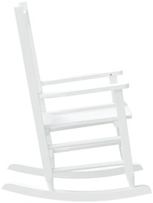 Cadeiras de baloiço infantis 2 pcs álamo maciço branco