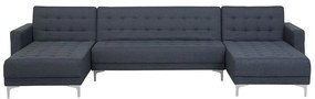 Sofá-cama em forma de U com 5 lugares em tecido cinzento escuro ABERDEEN Beliani