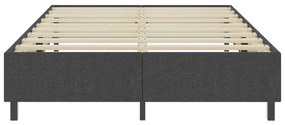 Cama boxspring 160x200 cm tecido cinzento