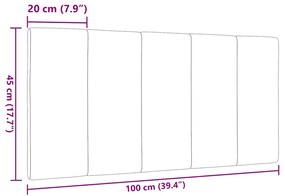 Almofadão de cabeceira 100 cm tecido cinzento-acastanhado