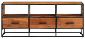 Móvel de TV 110x30x45 cm madeira de acácia maciça