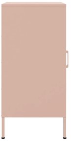 Aparadores 2 pcs 36x39x79 cm aço rosa