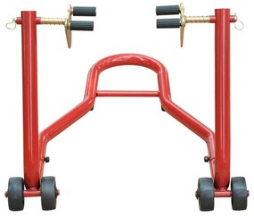 Cavalete Universal tipo Suporte Dianteiro de Mota Portátil e Móvel – Cor Vermelho – Aço – 80x50x40 cm
