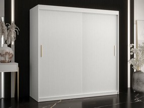 Roupeiro Anulio IV, Branco, 200x180x62cm, 149 kg, Portas para roupeiro: Deslizante, Número de prateleiras: 9, Número de prateleiras: 9