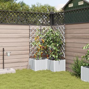Jardineiras com Sistema de Irrigação 3 pcs Branco
