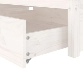 Estrutura cama de solteiro pequena c/ gavetas 75x190 cm branco