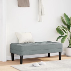 Banco vidaXL Cinza claro 113x57x39 cm Tecido