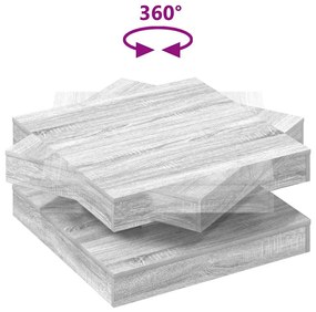 Mesa de centro rotativa a 360 graus 70x70x34,5 cm sonoma cinza