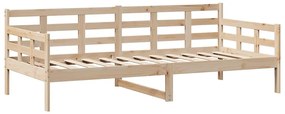 Sofá-cama com gavetas 90x190 cm madeira de pinho maciça