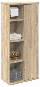 vidaXL Móvel p/ casa de banho c/ suporte rolos 39x22x90 cm cor sonoma
