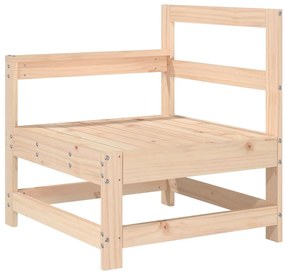 6 pcs conjunto lounge de jardim pinho maciço