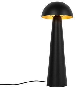 Candeeiro de pé exterior preto 65 cm - Mushroom Moderno