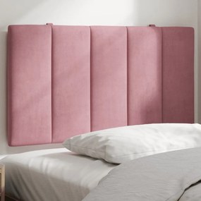 vidaXL Almofadão de cabeceira 80 cm veludo rosa