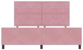 Estrutura de Cama vidaXL Rosa 180x200 cm Veludo
