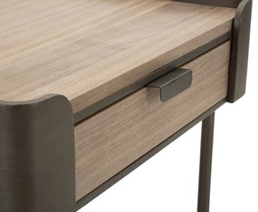 MESA DE CENTRO TORONTO 60X60X41 CM CINZENTO E CASTANHO