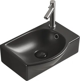 Mexen Mista lavatório de bancada esquerdo 40 x 28 cm, preto mate - 22174085L